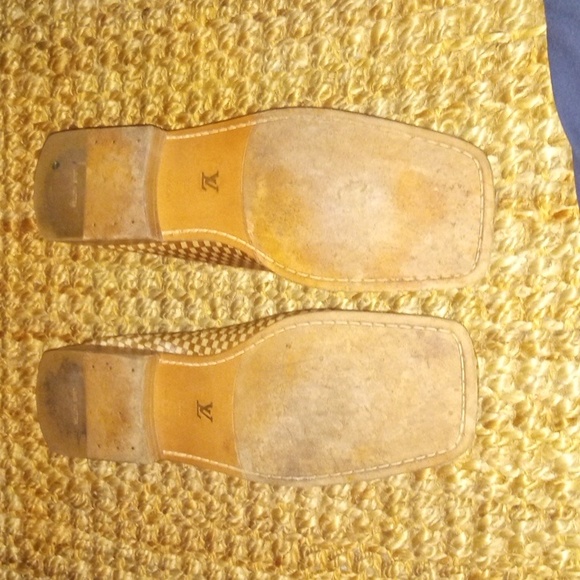 Louis Vuitton Beige/Brown Damier Pony Hair Montaigne Square Toe Loafers - Picture 5 of 5